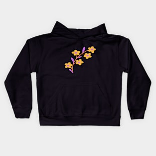 Flower stem violet Kids Hoodie